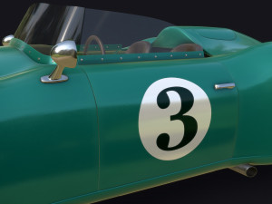 vintage racing car 3D Model