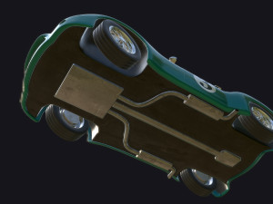 vintage racing car 3D Model