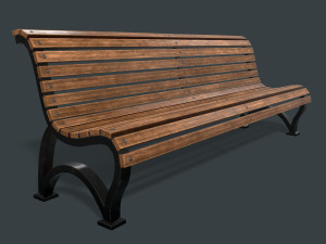 street bench Modelo 3D