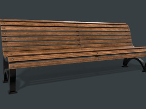 street bench 3D 모델