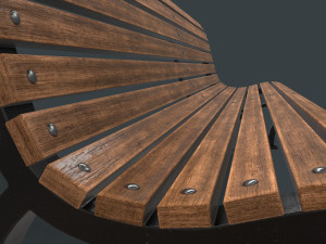 street bench 3D 모델