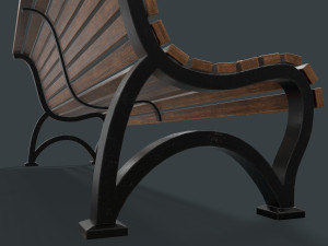 street bench 3D 모델