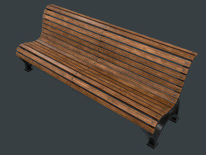street bench 3D 모델