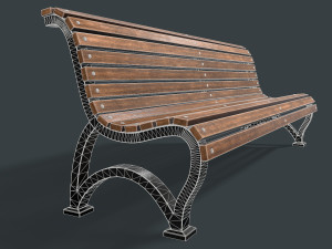 street bench 3D 모델