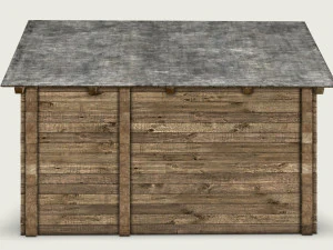 wooden log cabin 3D Model