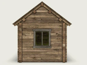 wooden log cabin 3D Model