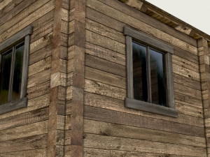 wooden log cabin 3D 模型