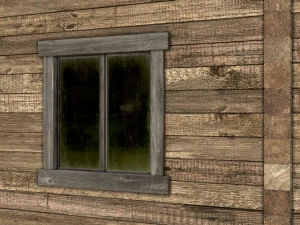 wooden log cabin 3D Model
