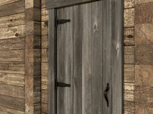 wooden log cabin 3D 模型