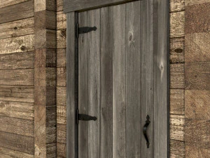wooden log cabin 3D Model