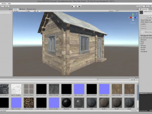 wooden log cabin 3D Model