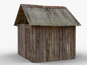 old wooden shed 3D Model