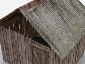 old wooden shed Modèle 3D