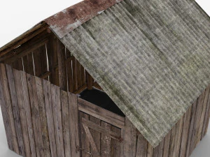 old wooden shed 3D Model