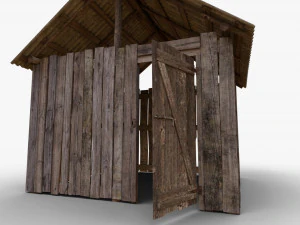 old wooden shed 3D Model