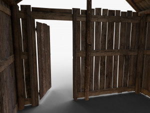 old wooden shed Modèle 3D