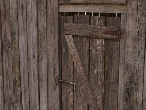old wooden shed Modèle 3D