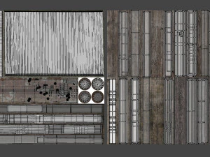 old wooden shed 3D Model