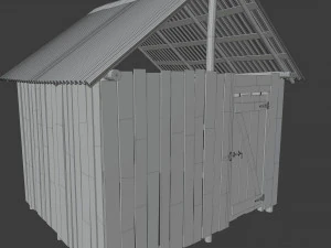 old wooden shed 3D Model