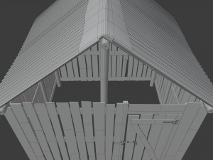 old wooden shed Modèle 3D