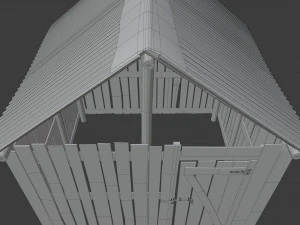 old wooden shed 3D Model