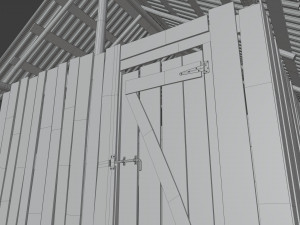 old wooden shed Modèle 3D