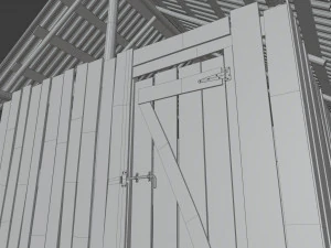old wooden shed 3D Model