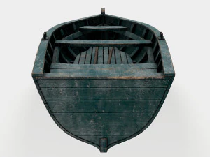 old rowing boat game asset 3D Model