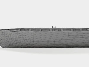 old rowing boat game asset 3D Model