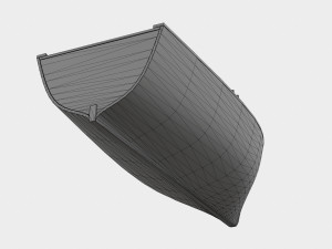 old rowing boat game asset 3D Model