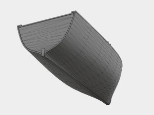 old rowing boat game asset 3D Model
