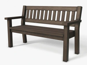 庭のベンチ 3Dモデル