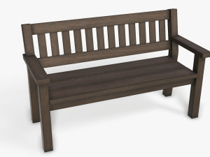 garden bench 3D 모델