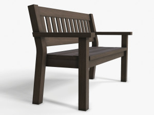 garden bench 3D 모델