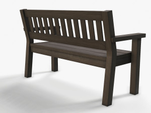 garden bench 3D 모델
