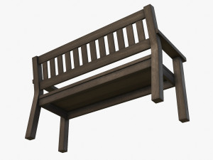 garden bench 3D 모델