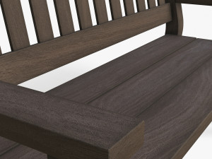 garden bench 3D 모델