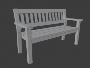 garden bench 3D 모델