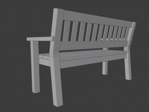 garden bench 3D 모델