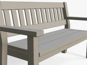 garden bench 3D 모델