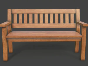 wooden bench 3D Model