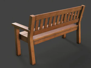 wooden bench 3D Model