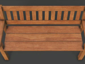 wooden bench 3D Model