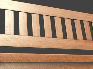 wooden bench Modèle 3D