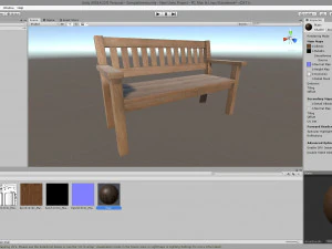 wooden bench 3D Model