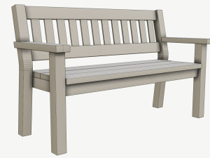 wooden bench Modèle 3D