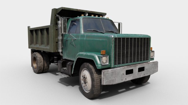 dump truck 3D Model .c4d .max .obj .3ds .fbx .stl .blend 