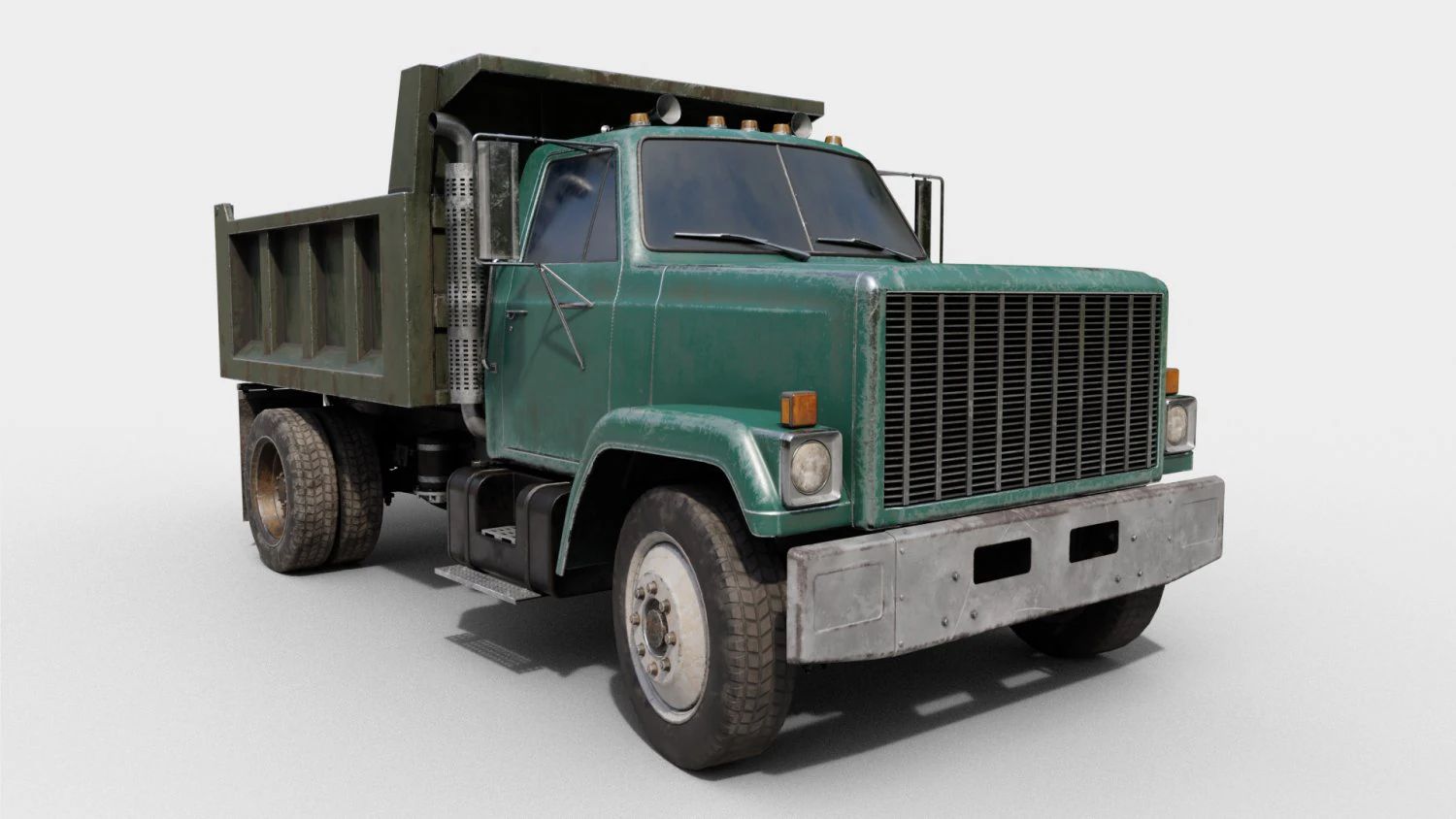 dump truck 3D Model .c4d .max .obj .3ds .fbx .stl .blend 