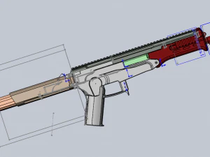 airsoft replica of a small-sized machine am-17 3D Print Model