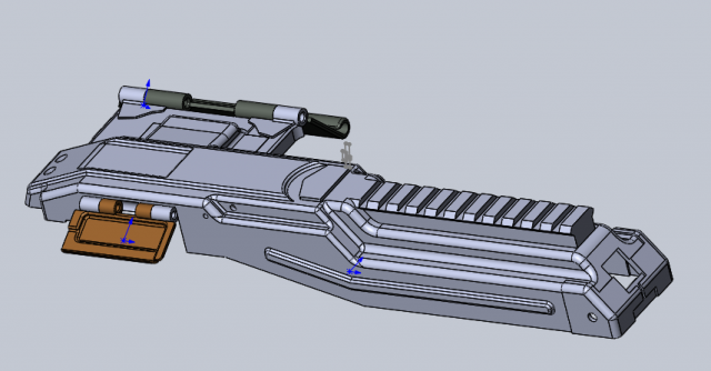 airsoft cover of the receiver pkm ak 3Dプリントモデル .c4d .max .obj .3ds .fbx .stl .blend 